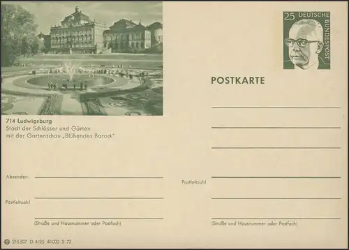 P107-D04/025 714 Ludwigsburg, Fontaine des papillons **