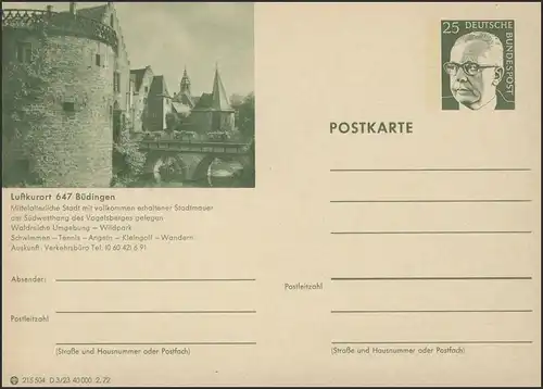 P107-D03/023 647 Büdingen/Vogelsberg, Luftkurort, Stadtmauer **