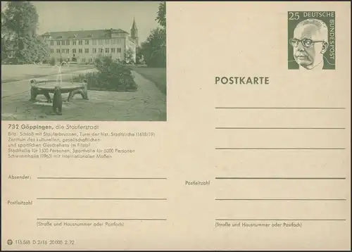 P107-D02/016 732 Göppingen, Château de Staufferbrunnen **