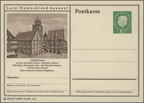 P053-94/585 Alsfeld/Hessen supérieur **