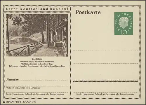 P053-93/578 Beerfelden/Odenwald, Waldschwimmbad **