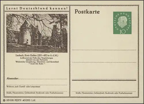 P053-93/579 Laubach, Kreis Gießen, Schloßansicht **