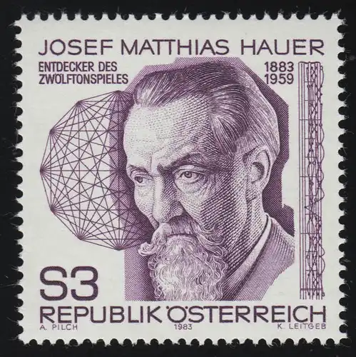 1733 100e anniversaire, Josef Mathias Hauer, 3 S, frais de port **