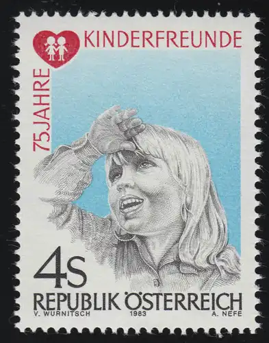 1732 75 Jahre Kinderfreunde, Mädchen, 4 S, postfrisch **