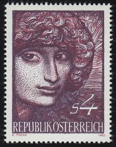 1727 Art moderne en Autriche (VIII), Tête de fille Ernst Fuchs, 4 p. **