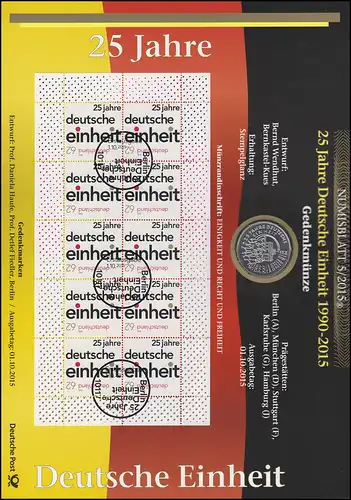 3182 Deutsche Einheit: 25 Jahre Wiedervereinigung - Numisblatt 5/2015