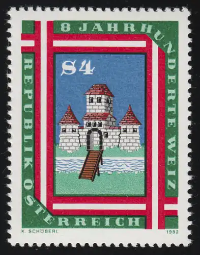 1709 800 Jahre Stadt Weiz, Stadtwappen, 4 S, postfrisch **