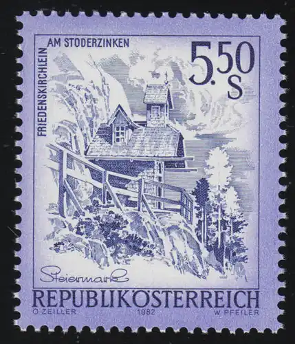 1710 Freimarke: Schönes Österreich, Friedenskirchlein Stoderzinken, 5.50 S **