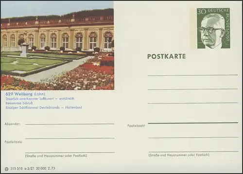 P109-a03/027 629 Weilburg/Lahn, Château **