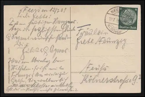 AK HWB 21340 Kind Blumen Strauß Chihuahua Schleife Namenstag NEERSEN 12.7.1939