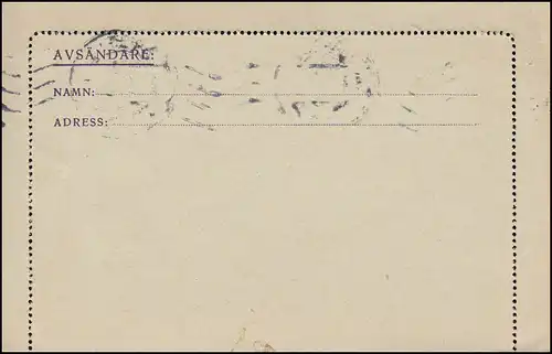 Kartenbrief K 23 KORTBREV 15 Öre, ÖREBRO 1 - 9.5.1925 nach Göteborg, mit Rand