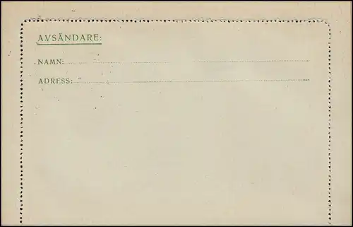 Carte postale K 22 KORTBREV 10 Öre, Carte locale GÖTEBORG 5.5.1926 Carte avec bord