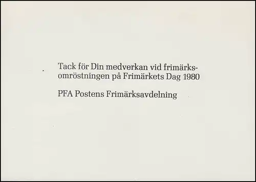 Carte postale/Mémoire 125 ans Timbres suédois SSt Stockholm 11.10.1980