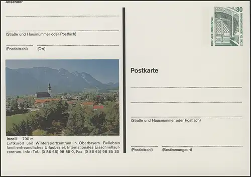 P153/04 Inzell, Ortspanorama mit Berge **