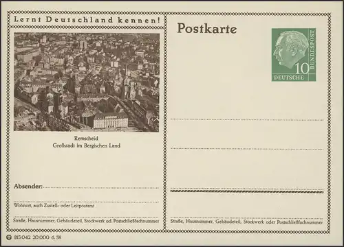 P024-369 Remscheid - Grande ville dans la région montagneuse, Panorama **