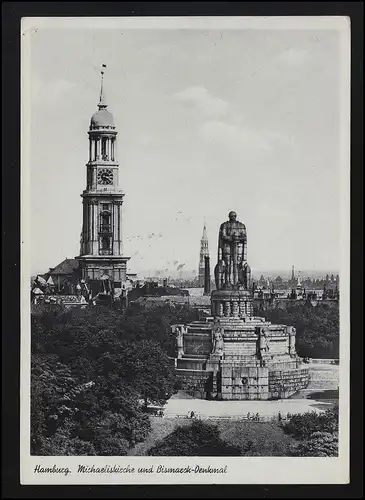 Deutschland Michaeliskirche Bismarck Denkmal HAMBURG Feldpost 29.7.40