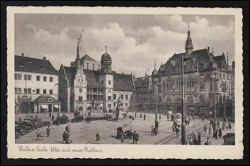 Deutschland Sachsen Rathäuser HALLE (SAALE) nach BLEICHERODE 24.2.42