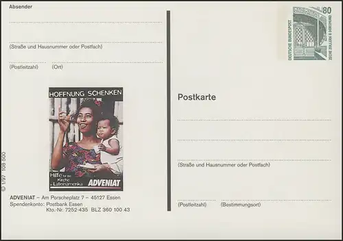 P156Ia-1997/01 Hilfsorganisation Adveniat, Spenden **