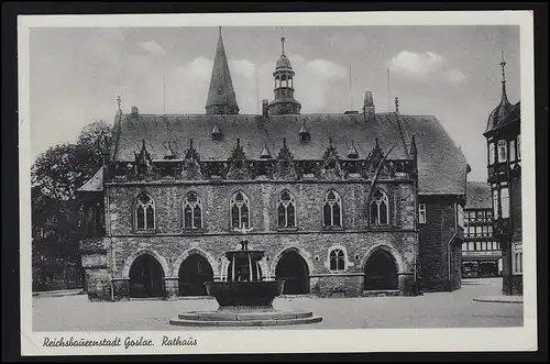 Allemagne Hôtel de ville Reichsbauernstadt GOSLAR am Harz, Feldpost 26.11.1940