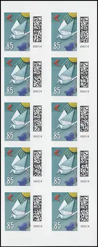 FB 114a Monde des lettres: Pigeon-lettre 85 cent, feuille 10x3652, 152302019 **