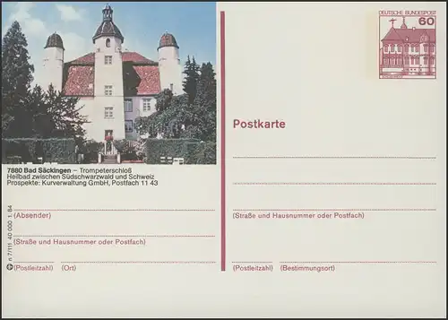 P138-n7/111 7880 Bad Säckingen, Trompetterschloß **