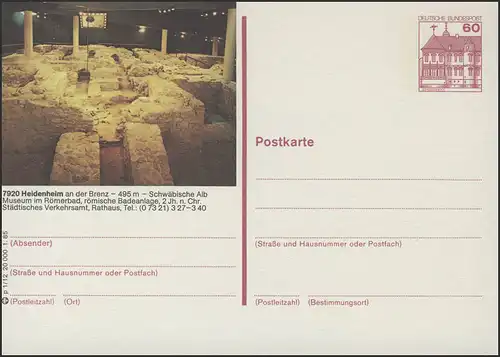 P138-p1/12 7920 Heidenheim, station balnéaire romaine **