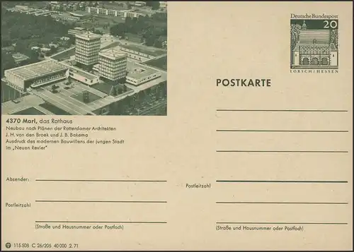 P099-C26/205 4370 Marl, Rathaus **