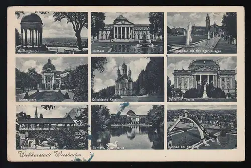Deutschland AK Foto Weltkurstadt WIESBADEN Sehenswürdigkeiten MAINZ 16.5.42