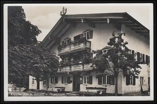 Deutschland Foto Kappler Alm bei GMUND Tegernsee Feldpost SCHAFTLACH 2.1.1943