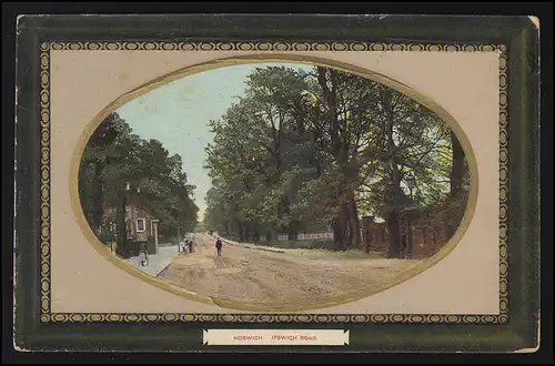 Künstler AK NORWICH Ipswich Road Gemälde, KROMMENIE/ ZUID SCHARWOUDE 12.2.1911