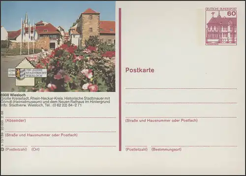 P138-s10/159 6908 Wiesloch, Historische Stadtmauer **