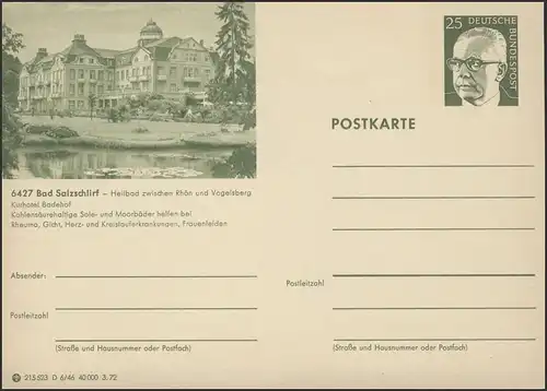 P107-D06/046 6427 Bad Salzschlirf, Kurhotel Badehof **