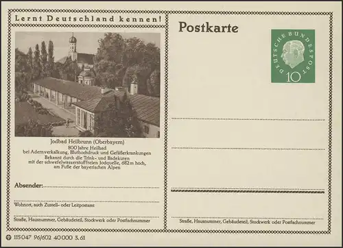 P053-96/602 Heilbrunn/Oberbayern, Jodbad **