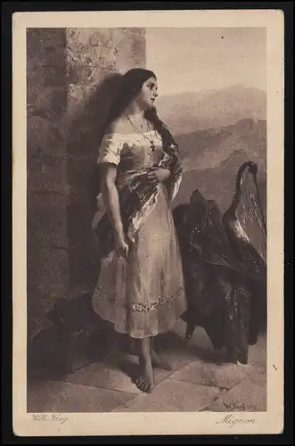 Artiste AK Wilhelm Kray signé "MIGNON," édition Wiechmann, HALLEIN 6.7.1918