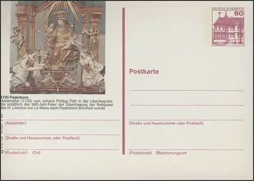 P138-s9/135 4790 Paderborn LiboriChapelle de Marie autel **