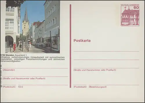 P138-s9/1 38 5750 Menden / Sauerland, rue commerçante **