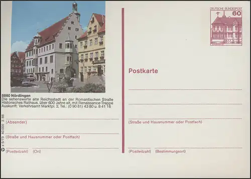 P138-s5/073 8860 Nördlingen, Hôtel de ville historique **