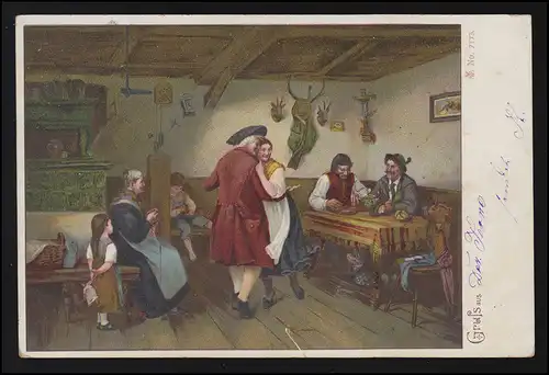 Artiste AK Wirshaus, Danse, Silésie Wroclaw Pologne CANTH / BERLIN 4.6.1900