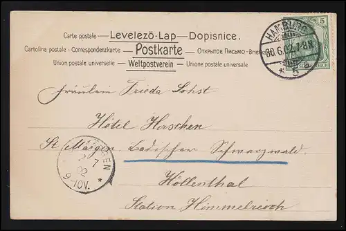 Femmes AK Une visite / Une Visite Fine Dames Salon HAMBURG / ST. MARGEN 2.7.1902