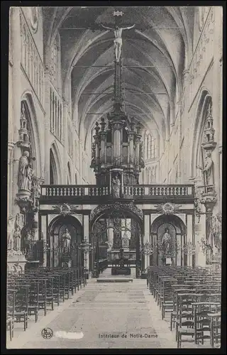 AK Interior de Notre-Dame Ern. Thill Bruxelles Ser. 12 No 73, 25.9.1918