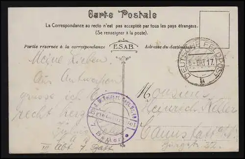 ESAB AK ANTWERPEN Vlotbrug Museum Burg Steen Schelde Deutsche Feldpost 5.10.17