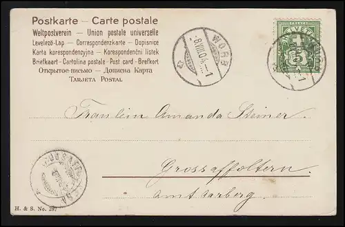 Künstler AK Zeichnung griechisch Frauen Amphore WORB/ GROSSAFFOLTERN 8.8.1904