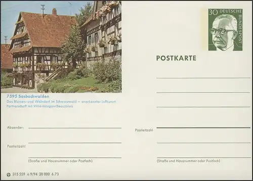 P109-a09/94 7595 Sasbachwalden/Noirwald **