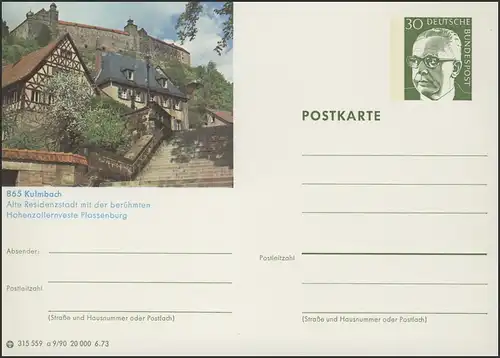 P109-a09/090 865 Kulmbach, Hohenzollernveste Plassenburg **