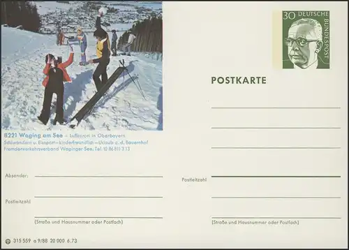 P109-a09/088 8221 Waging am See, en hiver **