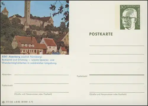 P109-a08/8541 Abenberg près de Nuremberg **