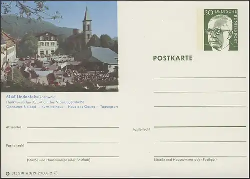 P109-a03/019 6145 Lindenfels/Odenwald, Teilansicht **