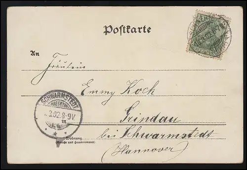 AK Engel Kind läutet Glocken, Schafe, Herde SCHWERTE / SCHWARMSTEDT 10.3.1902