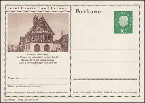 P042-74/438 Groß Gerau, Rathaus mit Heimatmuseum **