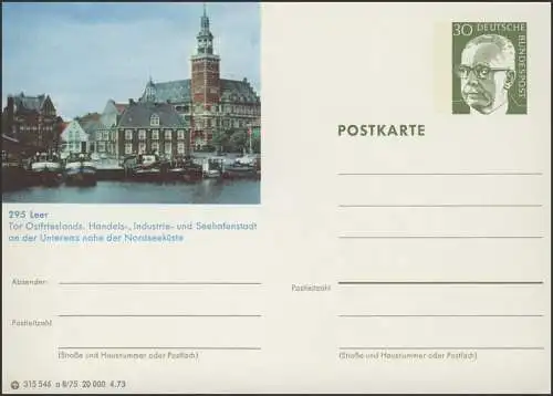 P109-a08/075 295 Leer, Hafenansicht **